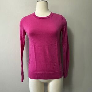 GAP Women's Vibrant Pink Crew Neck Sweater Merino Wool Small